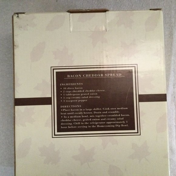 2006 Boston Warehouse homecoming Dip Bowl and Spreader 2 pieces Set ceramic - Picture 7 of 7